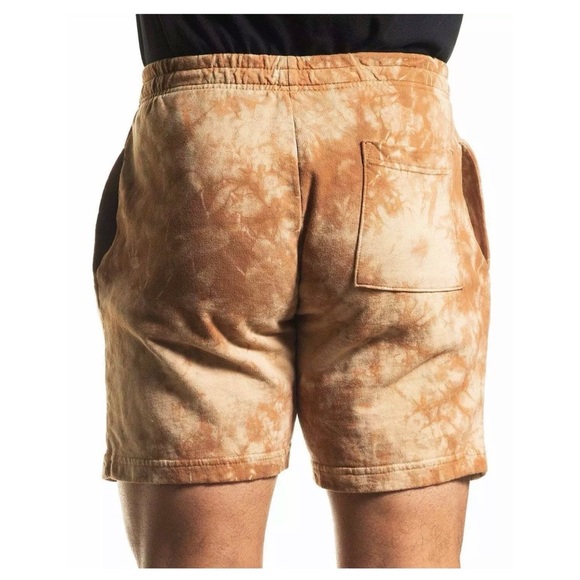 Affliction Men's Sweat short STANDARD 1973 Biker Khaki Crystal Wash - Picture 3 of 4